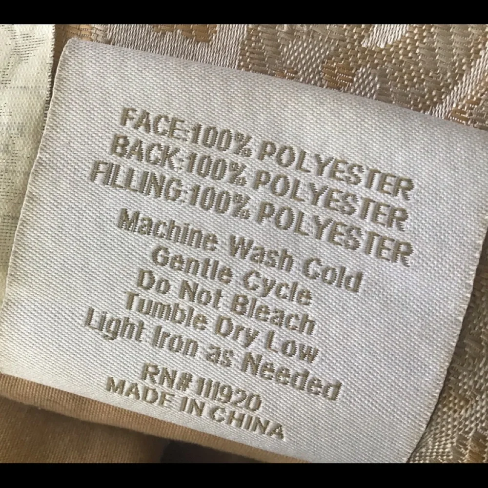 Gold beige print comforter